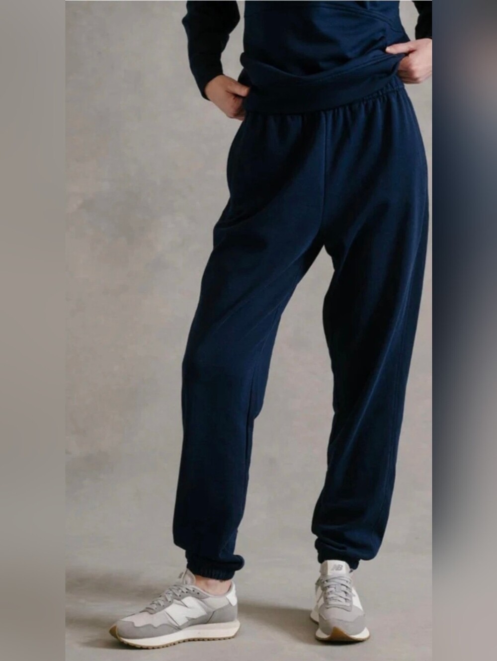 B.Draddy Womens Hanna Sweatpants W/Front Side Pockets  In Nauti/Navy Blue Sz S